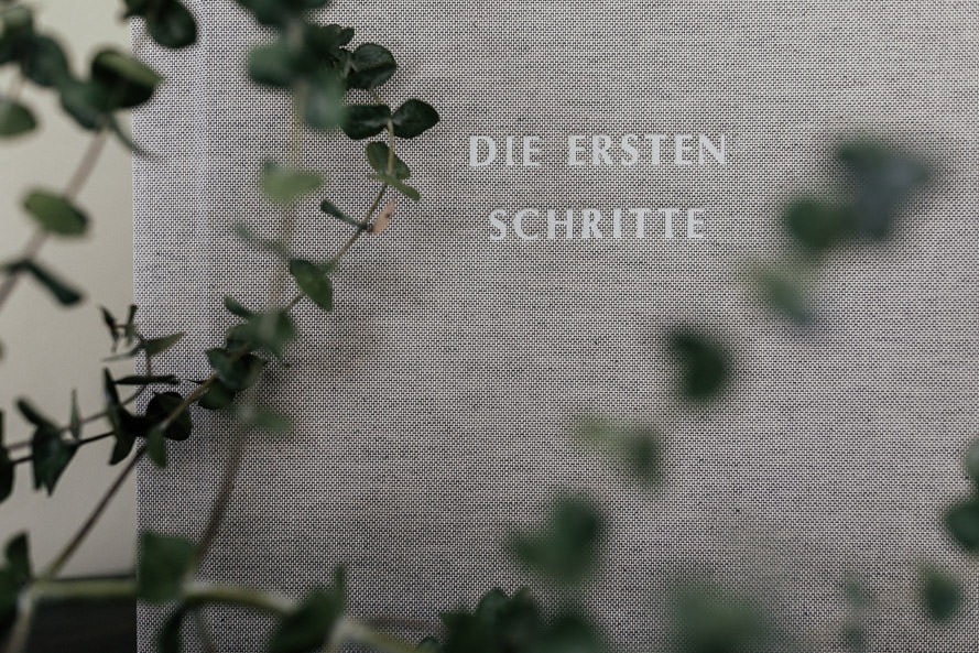 Album Hochzeitsfotograf Leinen Vintage Boho 003
